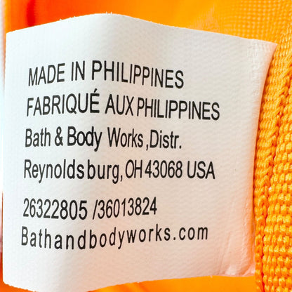 Bath & Body Works Orange Fox-Shaped Cosmetic Bag 6x6x2.5 Poly With Vinyl Trim