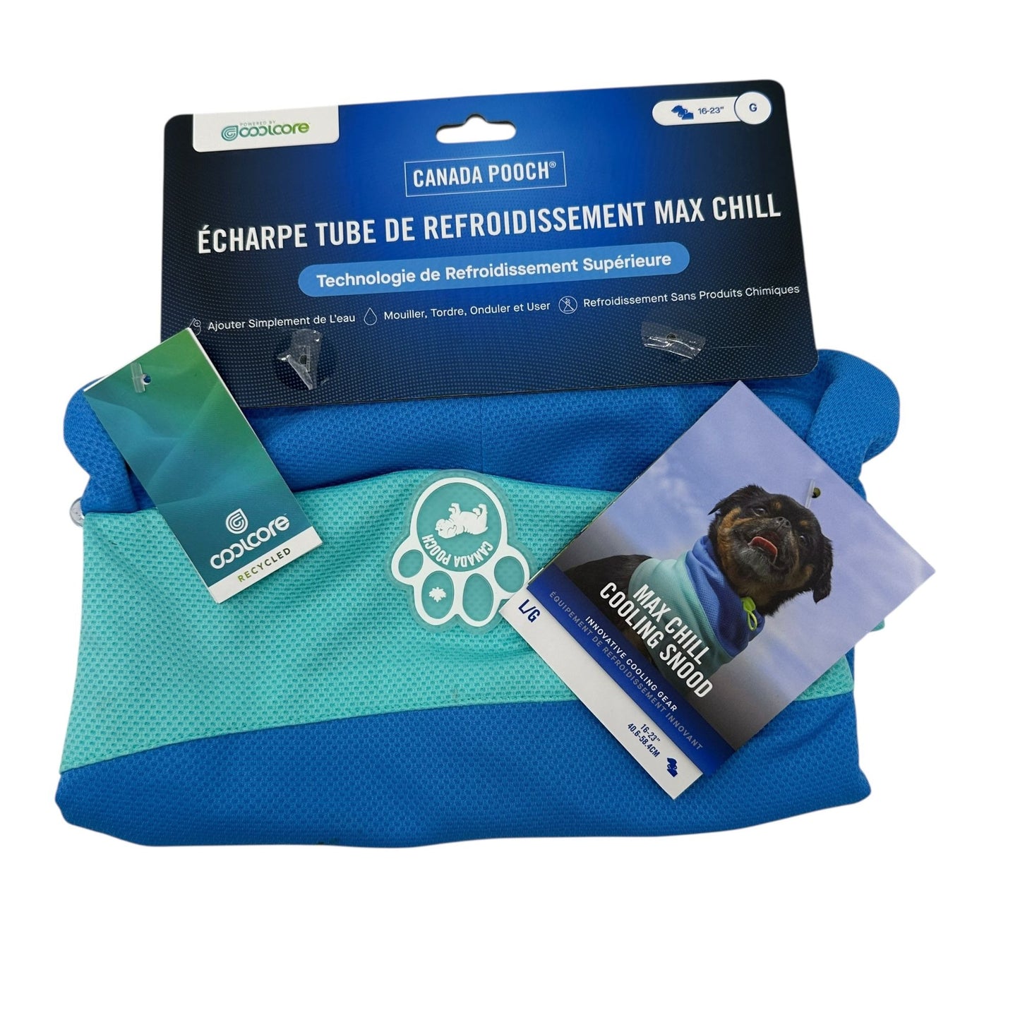 Canada Pooch Max Chill Cooling Snood LG 16-23" For Dogs Innovative Cooling Gear