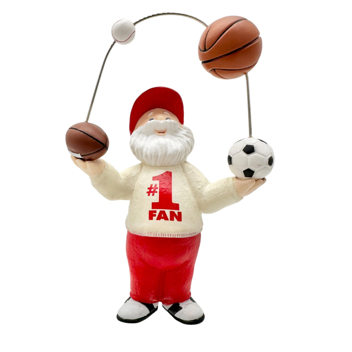 Hallmark Keepsake Ornament The Biggest Fan Santa 2002 Sports Christmas Decor 4"H