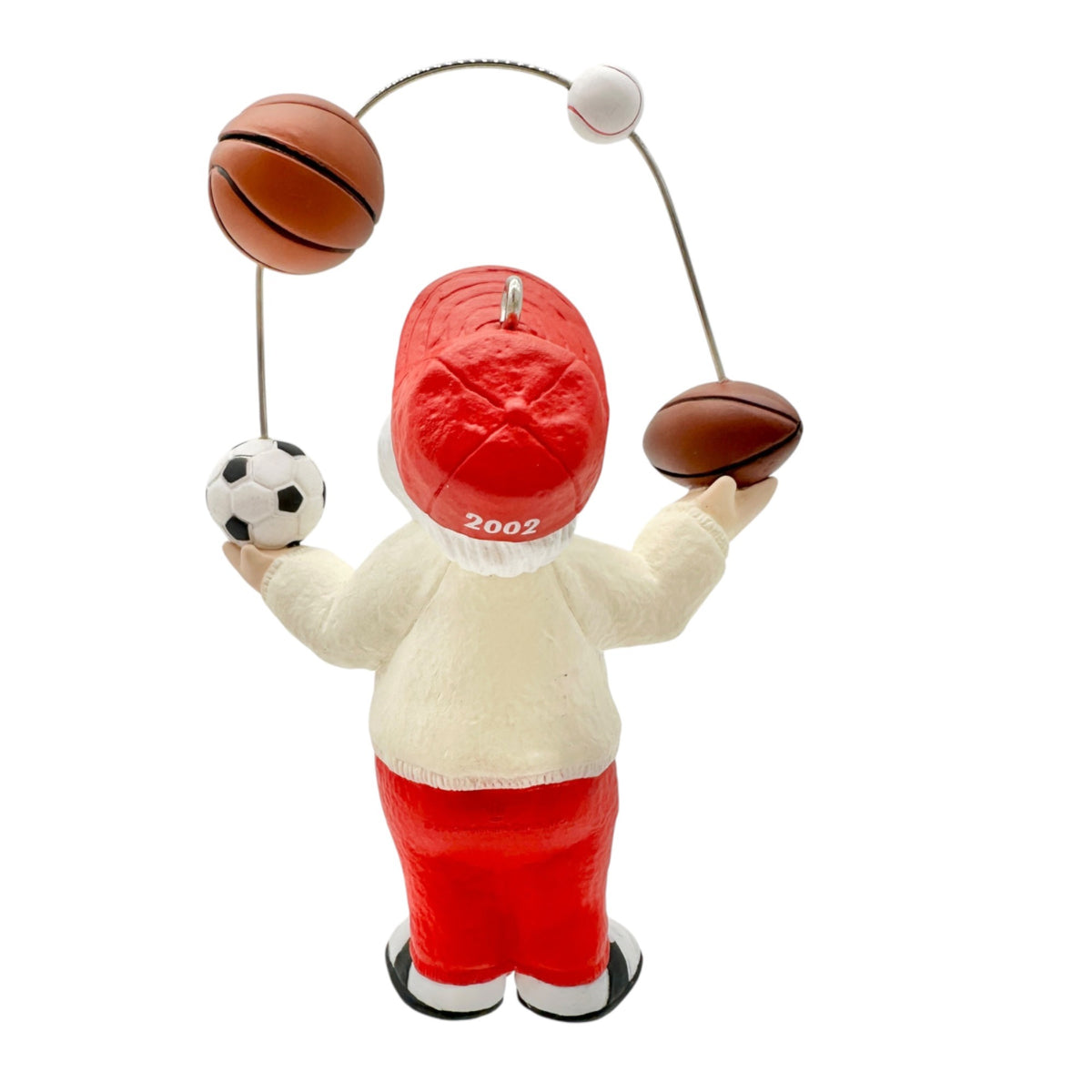 Hallmark Keepsake Ornament The Biggest Fan Santa 2002 Sports Christmas Decor 4"H