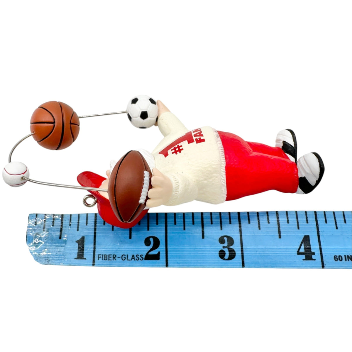 Hallmark Keepsake Ornament The Biggest Fan Santa 2002 Sports Christmas Decor 4"H