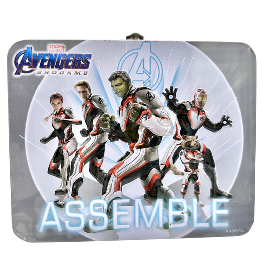 Marvel Avengers Endgame Metal Tin Lunchbox With Handle and Latch Assemble Design