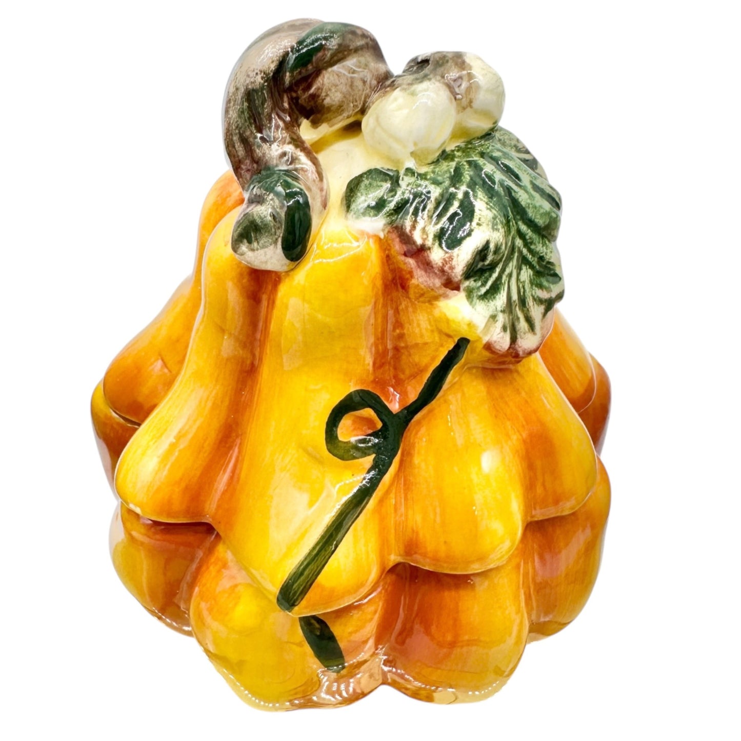 Cracker Barrel Pumpkin Patch Set of 3 Ceramic Tea Light Holders Orange White