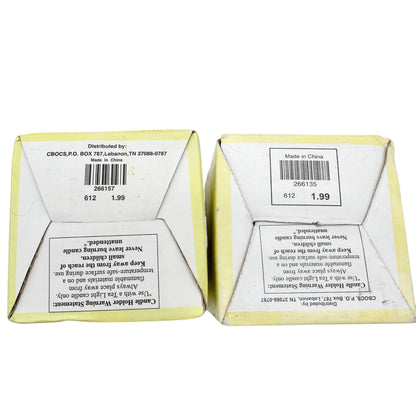 Cracker Barrel Pumpkin Patch Set of 3 Ceramic Tea Light Holders Orange White