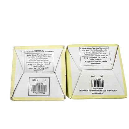 Cracker Barrel Pumpkin Patch Set of 3 Ceramic Tea Light Holders Orange White