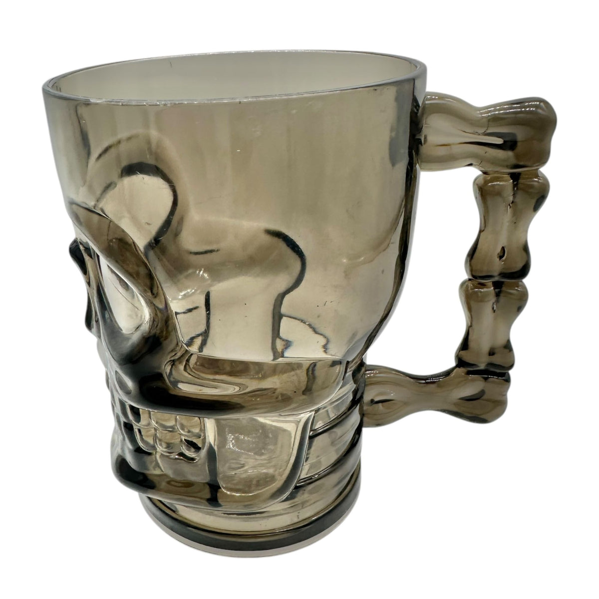 Skull Mug Black Plastic 19 oz Fun Halloween Decor