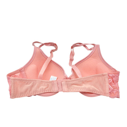 Essential Bodywear Womens Pink Lace Underwire Bra 34A Lightweight Adjustable