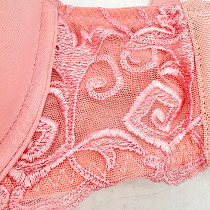 Essential Bodywear Womens Pink Lace Underwire Bra 34A Lightweight Adjustable