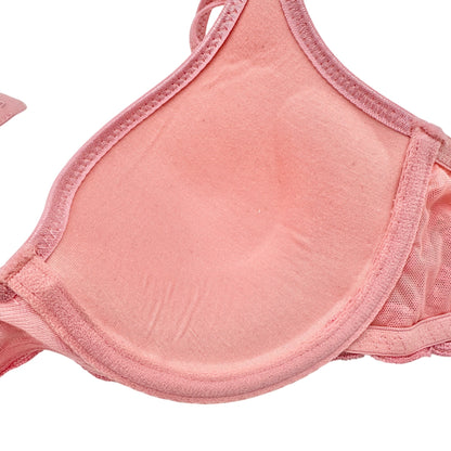 Essential Bodywear Womens Pink Lace Underwire Bra 34A Lightweight Adjustable