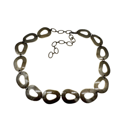 Vintage-Inspired Womens Gold Tone Oval Link Adjustable Belt 41-56 inches Long