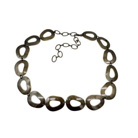 Vintage-Inspired Womens Gold Tone Oval Link Adjustable Belt 41-56 inches Long