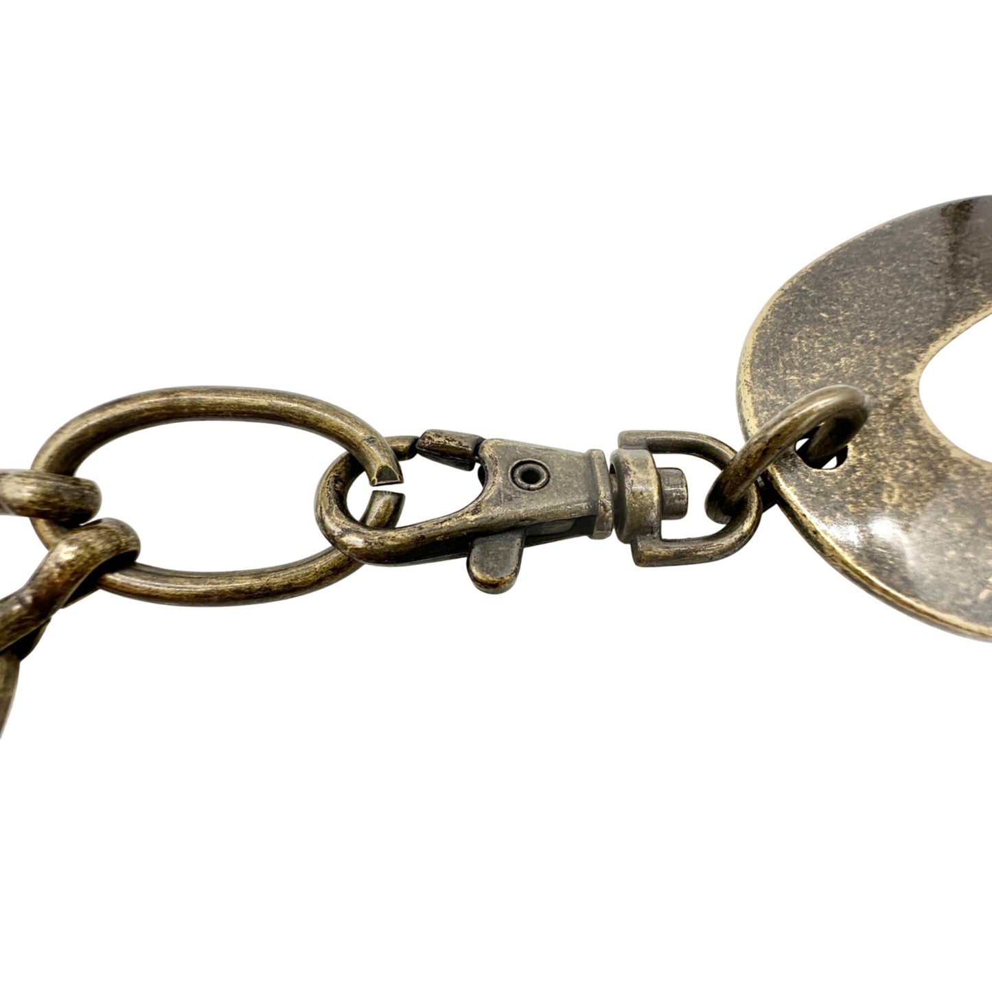 Vintage-Inspired Womens Gold Tone Oval Link Adjustable Belt 41-56 inches Long