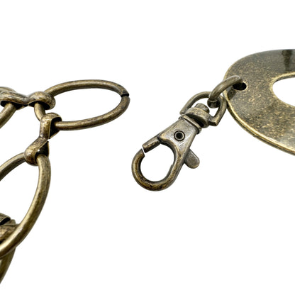 Vintage-Inspired Womens Gold Tone Oval Link Adjustable Belt 41-56 inches Long