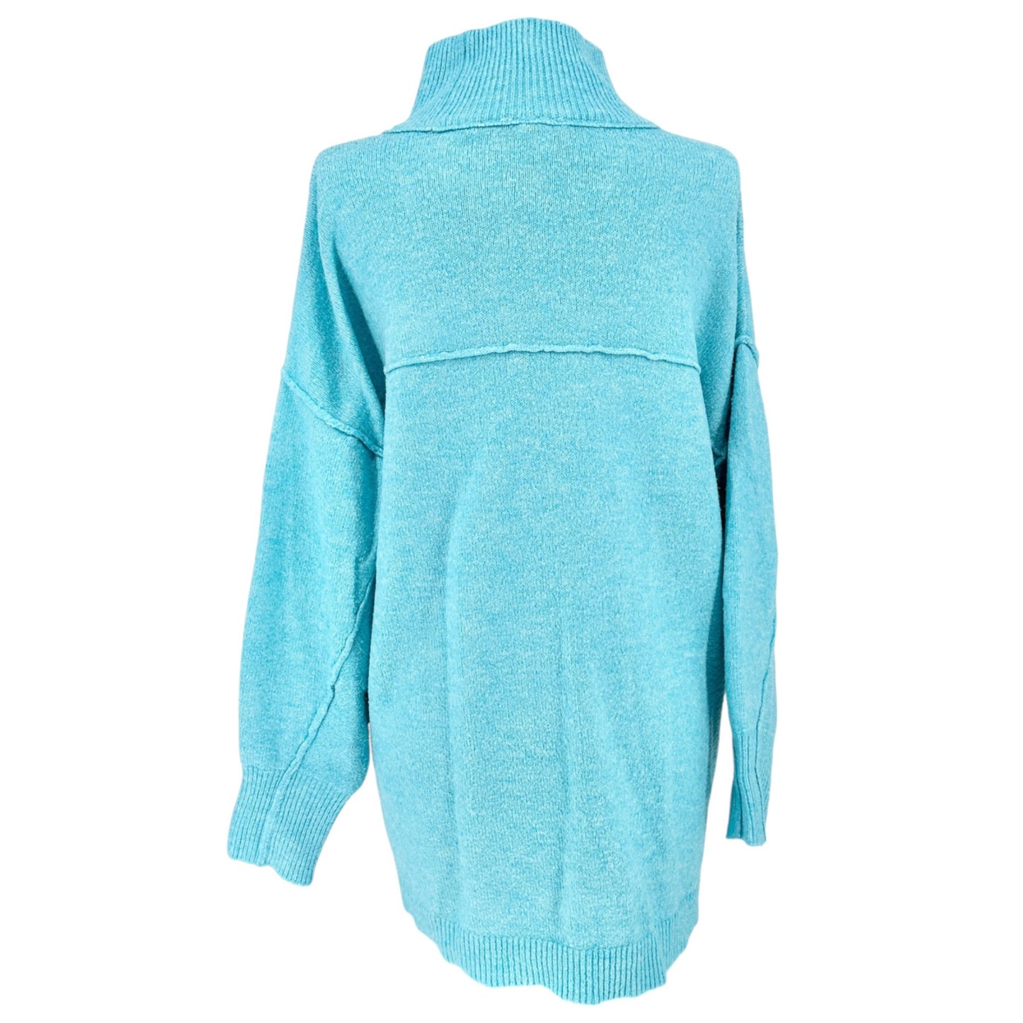 Cabana Sweater Womens 1X Sky Blue Turtleneck Sweater Acrylic Blend Crown & Ivy