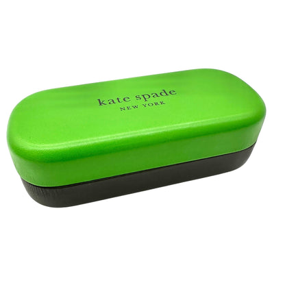 Kate Spade Eyeglass Case With Cloth Green Gray Hello Sunshine Interior Hinged