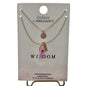 14KT Gold Flash Plated Layered Necklace Set Amethyst Crystal Flower Pendant
