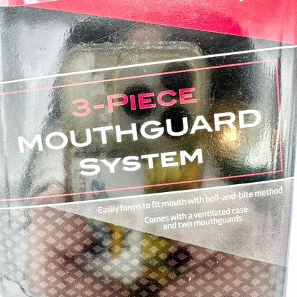 Century Adult 3 Pc Mouthguard System Boil-And-Bite Fit Case 2 Mouthguards NIP
