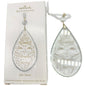 Hallmark Keepsake 2011 Jolly Santa Glass Ornament With Metallic Script Christmas