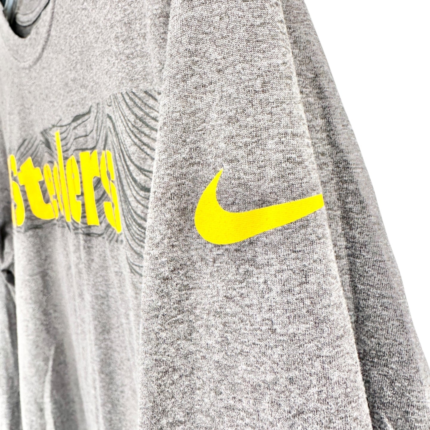 Pittsburgh Steelers Nike Dri-Fit Tshirt M Gray Long Sleeve NFL On Field Apparel