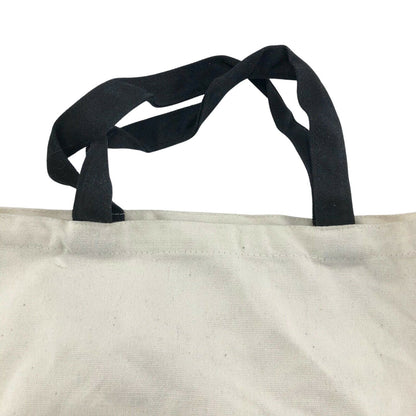 Canvas Bride Tote Bag Black Off White Wedding Bells Medium Ceremony