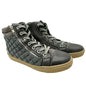 Juicy Couture Quilted High-Top Sneakers Womens Sz 10 Gray Faux Leather Side Zip