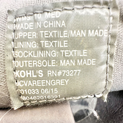 Juicy Couture Quilted High-Top Sneakers Womens Sz 10 Gray Faux Leather Side Zip