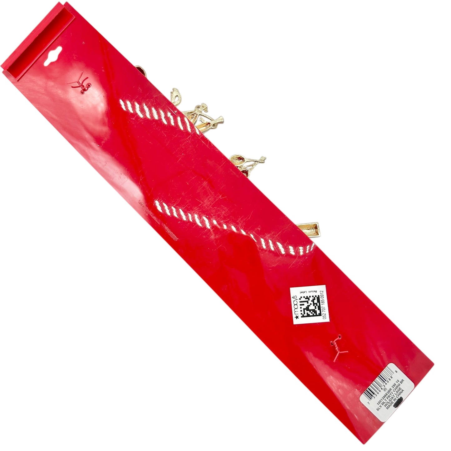 Macys Holiday Lane New Years Eve Gold Tone Charm Bracelet Pink Black White 8 in