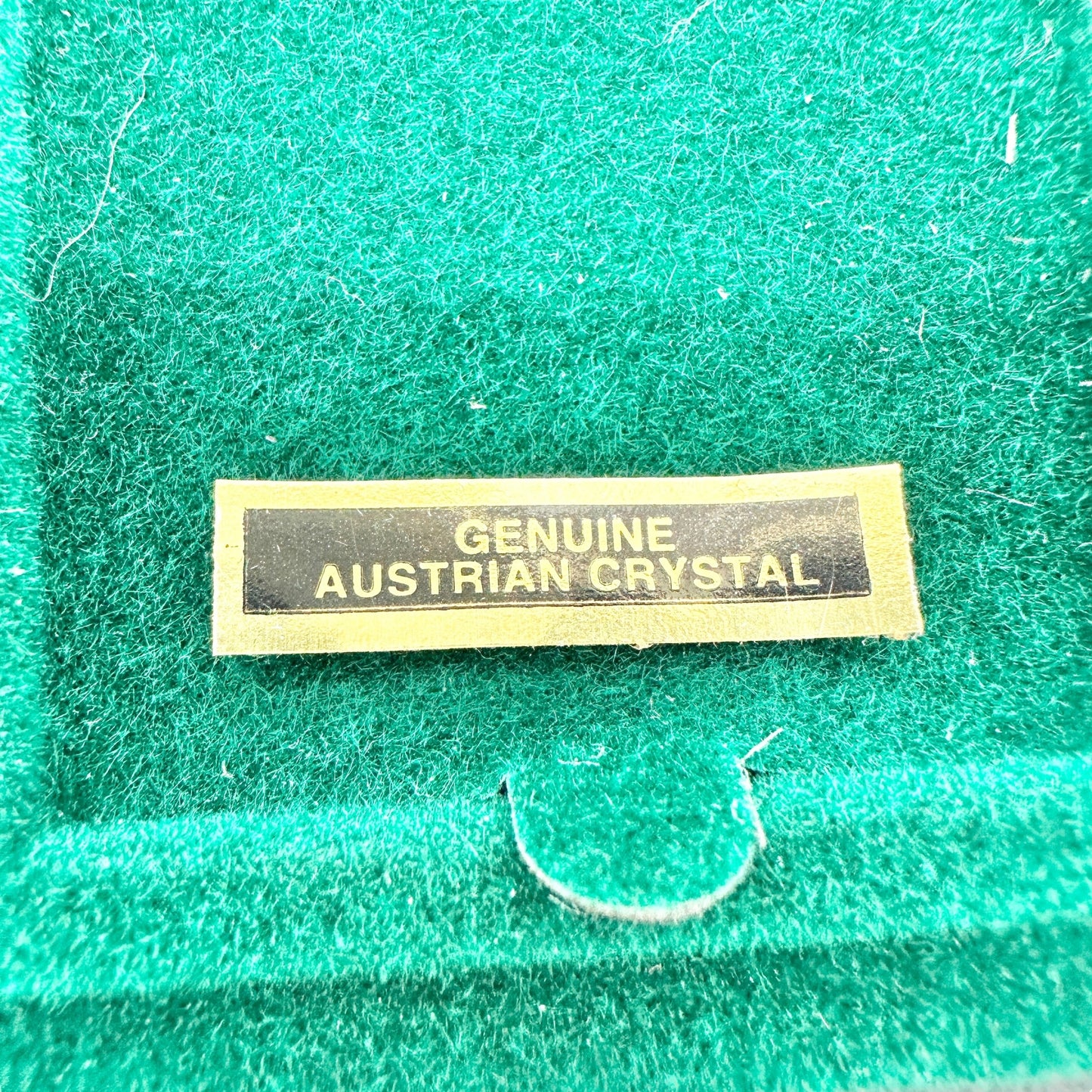 Angel Feather Necklace Austrian Crystal Gold Tone Vernon Wilson Signature in Box