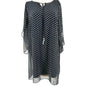 Fashionable Layered Dress Size 20 Black White Polka Dot Pearl Tie Neck Roz & Ali