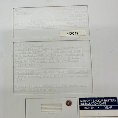 Sharp EL-1750PIII 12-Digit 2-Color Printing Calculator AC Adapter Dual Power