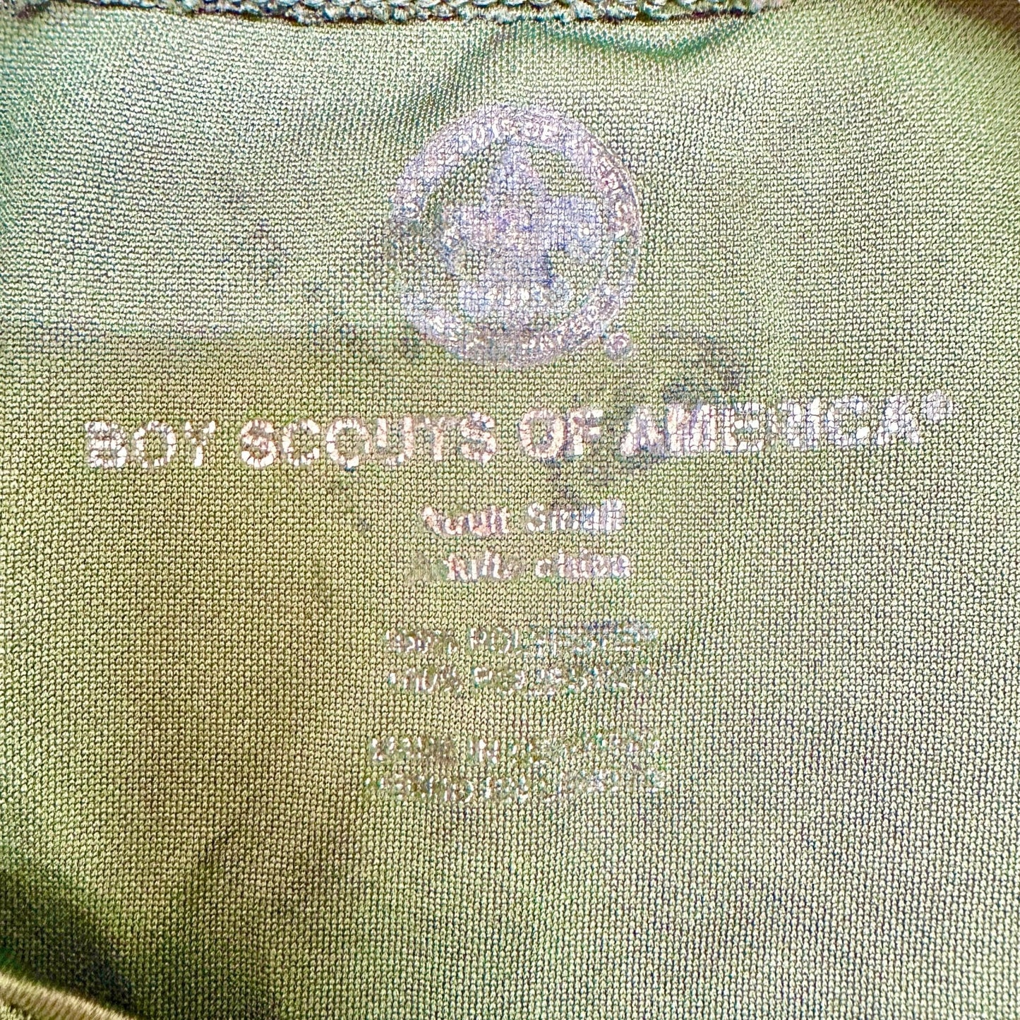 Boy Scouts Of America T-Shirt Adult Small T-Shirt Green Polyester Sleek Wicking