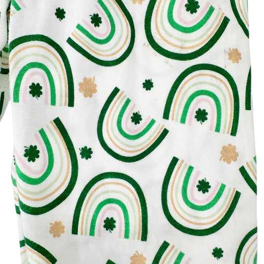 Celebrate St Patricks Day Leggings Girls 5T Green and Gold Rainbow Print