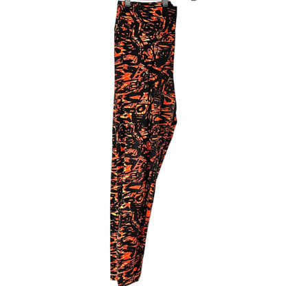 LuLaRoe Leggings Womens Tall and Curvy Black Orange Yellow Size 12-22 Halloween