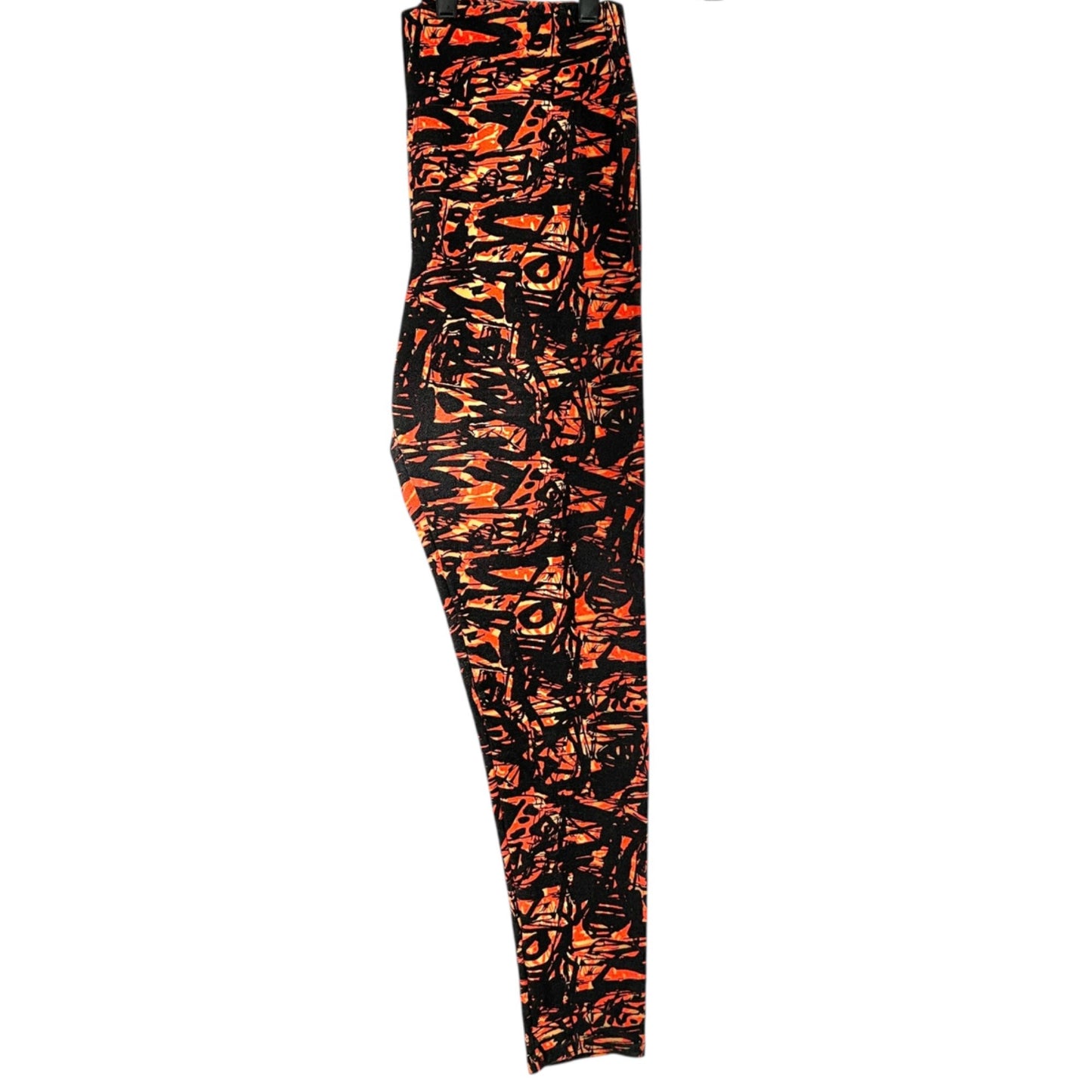 LuLaRoe Leggings Womens Tall and Curvy Black Orange Yellow Size 12-22 Halloween