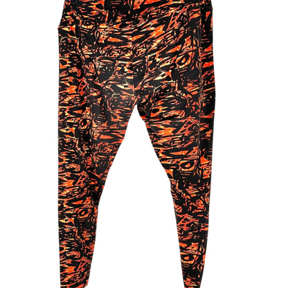 LuLaRoe Leggings Womens Tall and Curvy Black Orange Yellow Size 12-22 Halloween