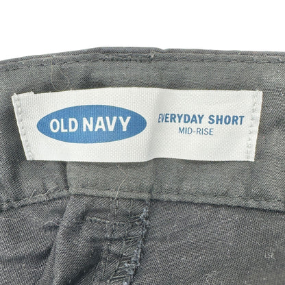 Old Navy Shorts Womens Size 12 Black Everyday Mid-Rise Cotton Blend 7 in Inseam