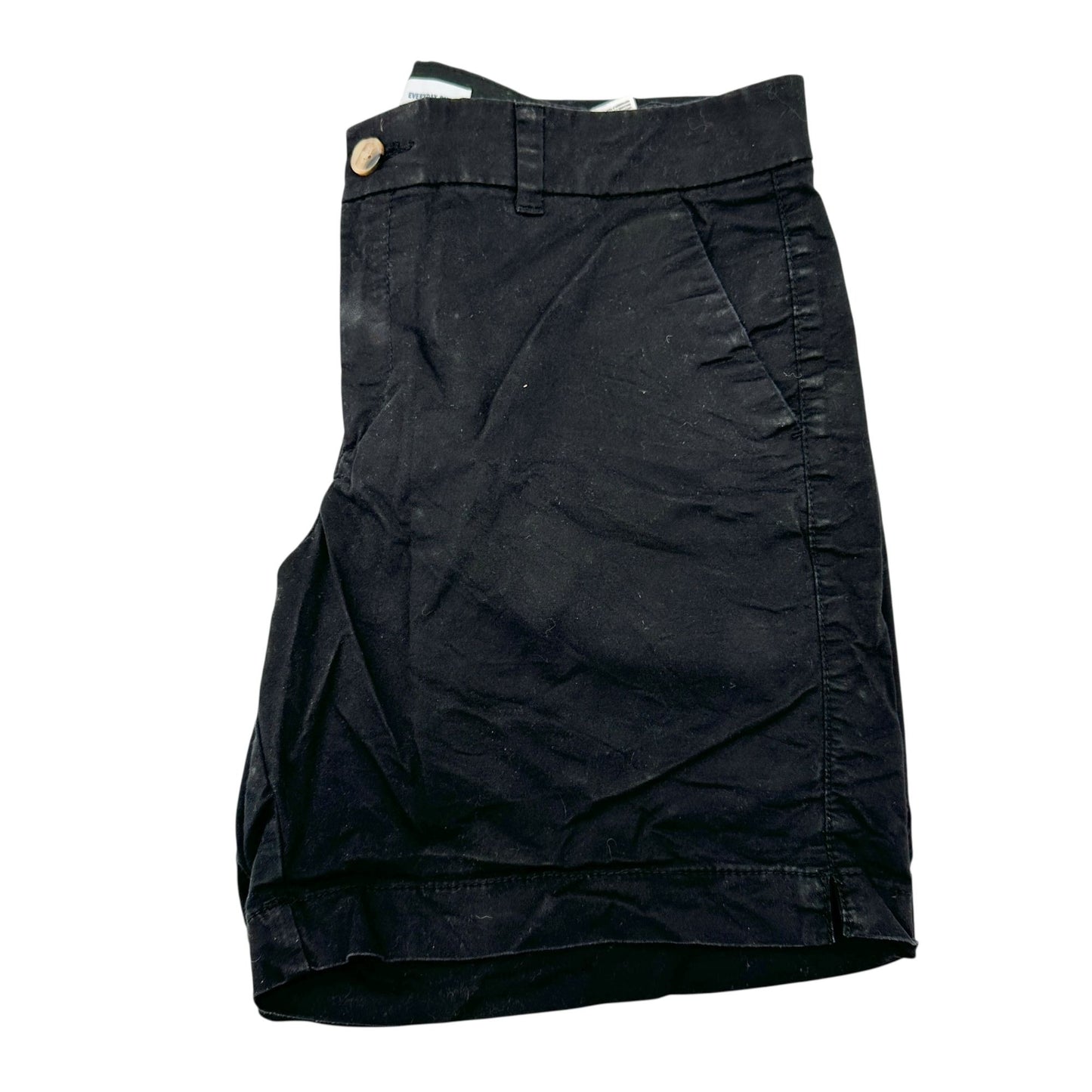 Old Navy Shorts Womens Size 12 Black Everyday Mid-Rise Cotton Blend 7 in Inseam