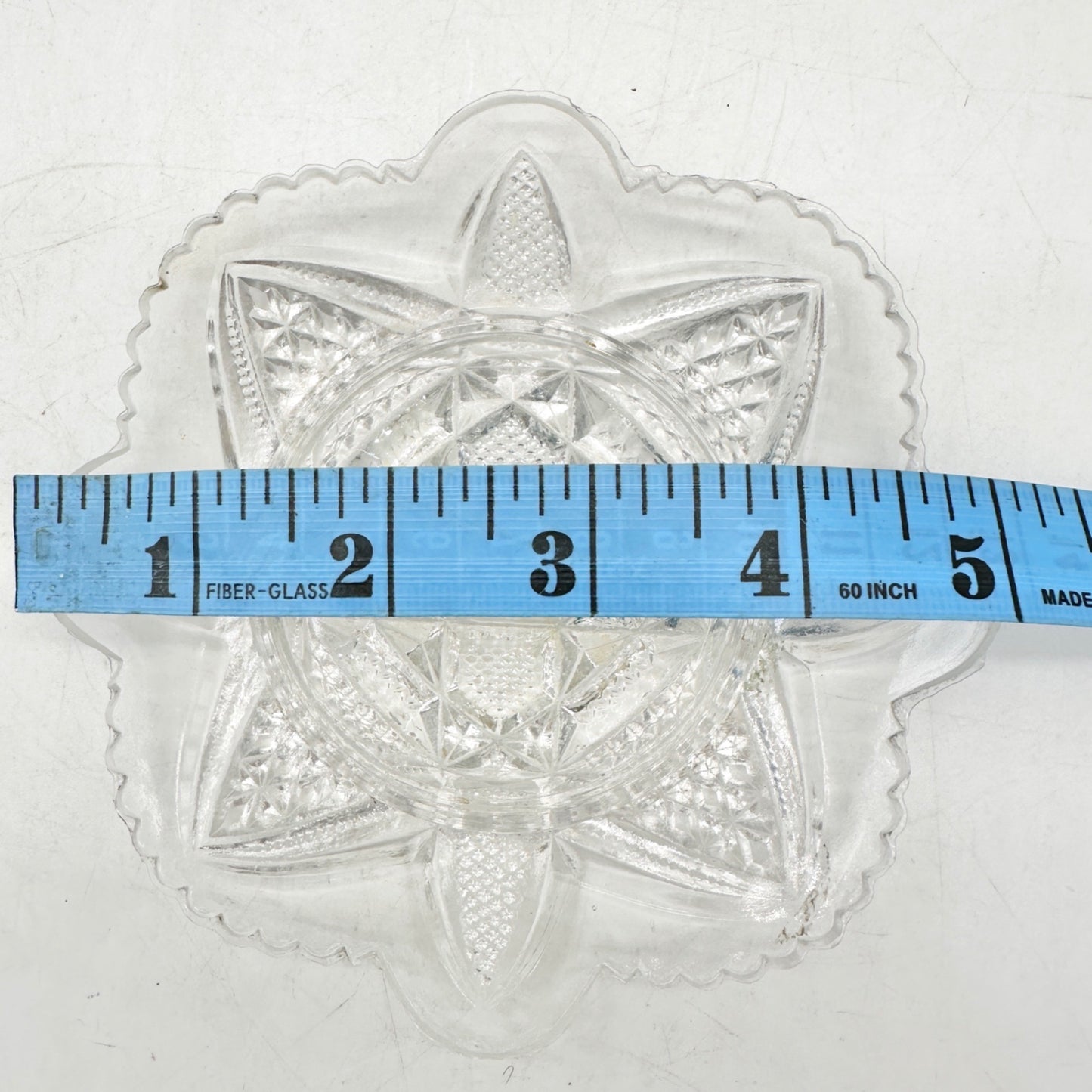 Pennsylvania Balder No 15048 Vtg Glass Childrens 4pc Table Set Diamond Cut TS-53