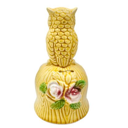 Vintage Washington DC Owl Bell With Floral Design US Capitol Illustration 4.5” H