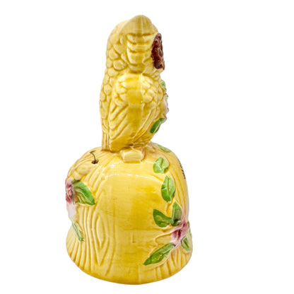 Vintage Washington DC Owl Bell With Floral Design US Capitol Illustration 4.5” H