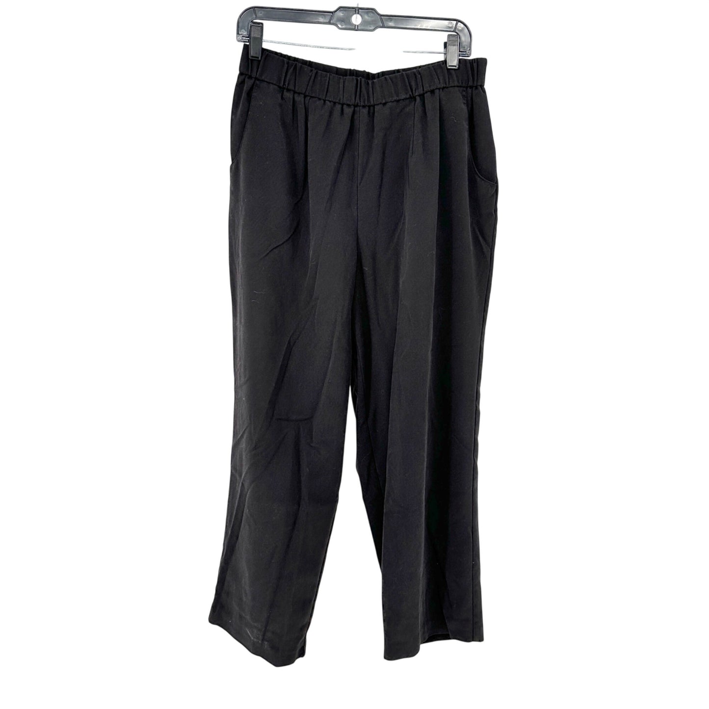 Womens Stretch Pants 16WS Black Wide Leg Polyester Rayon Blend Croft & Barrow