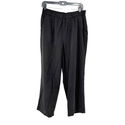 Womens Stretch Pants 16WS Black Wide Leg Polyester Rayon Blend Croft & Barrow