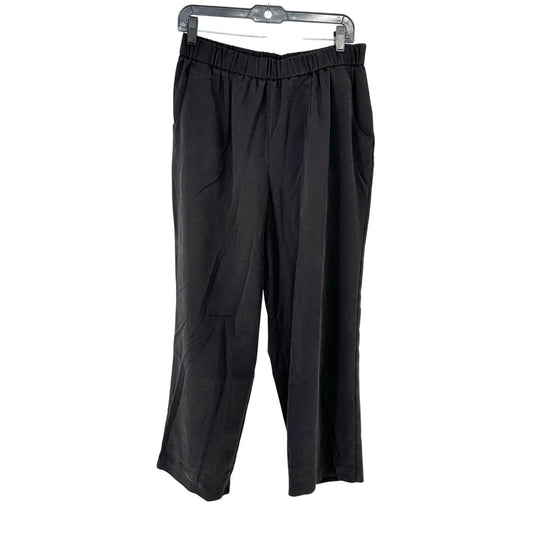 Womens Stretch Pants 16WS Black Wide Leg Polyester Rayon Blend Croft & Barrow