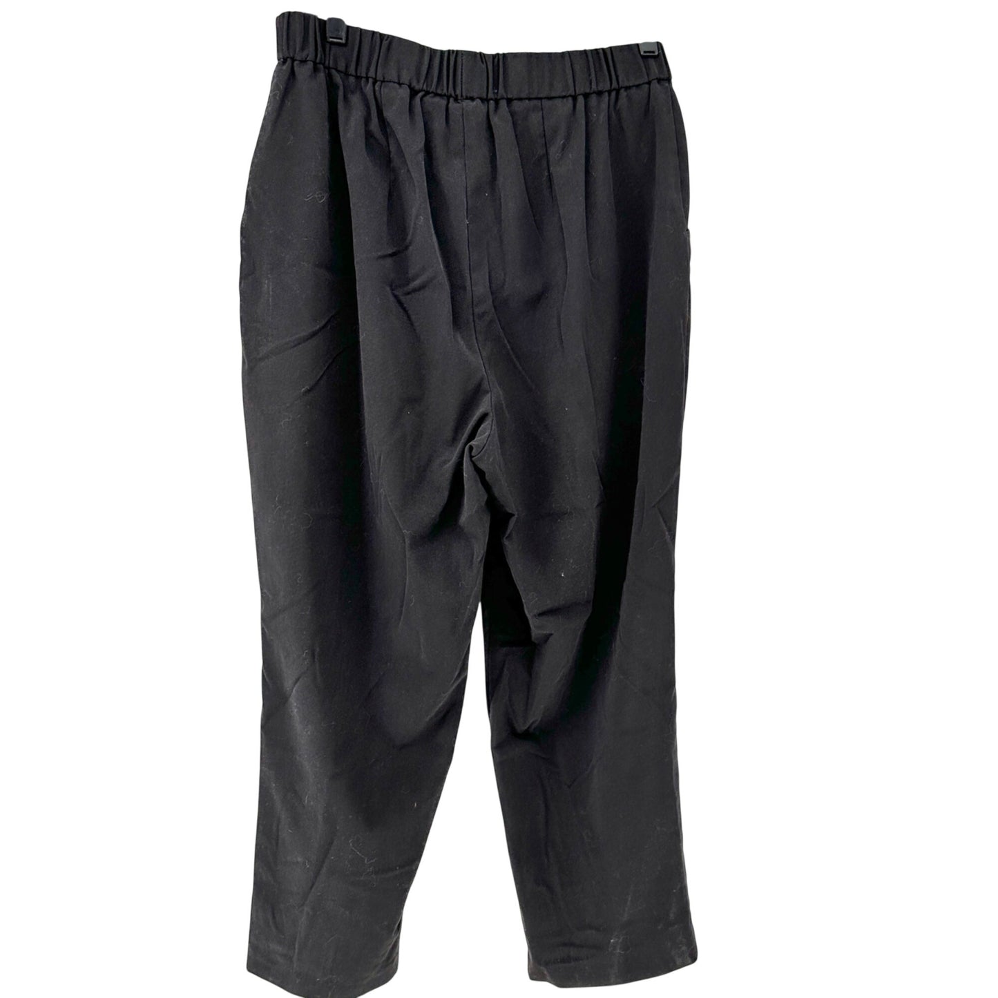 Womens Stretch Pants 16WS Black Wide Leg Polyester Rayon Blend Croft & Barrow