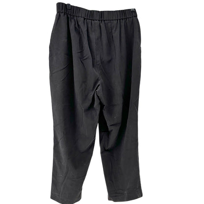 Womens Stretch Pants 16WS Black Wide Leg Polyester Rayon Blend Croft & Barrow