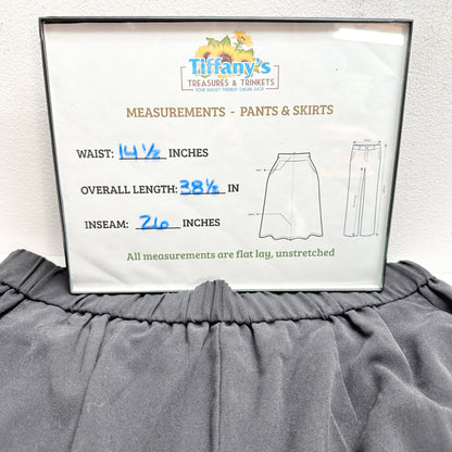 Womens Stretch Pants 16WS Black Wide Leg Polyester Rayon Blend Croft & Barrow