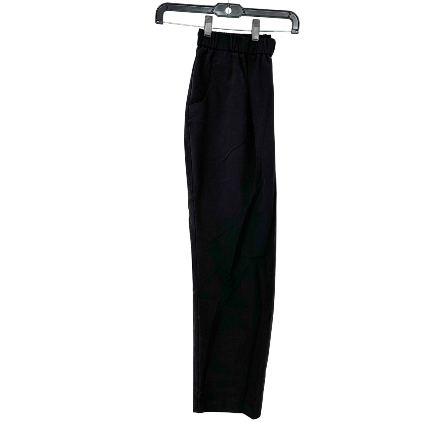 Womens Stretch Pants 16WS Black Wide Leg Polyester Rayon Blend Croft & Barrow