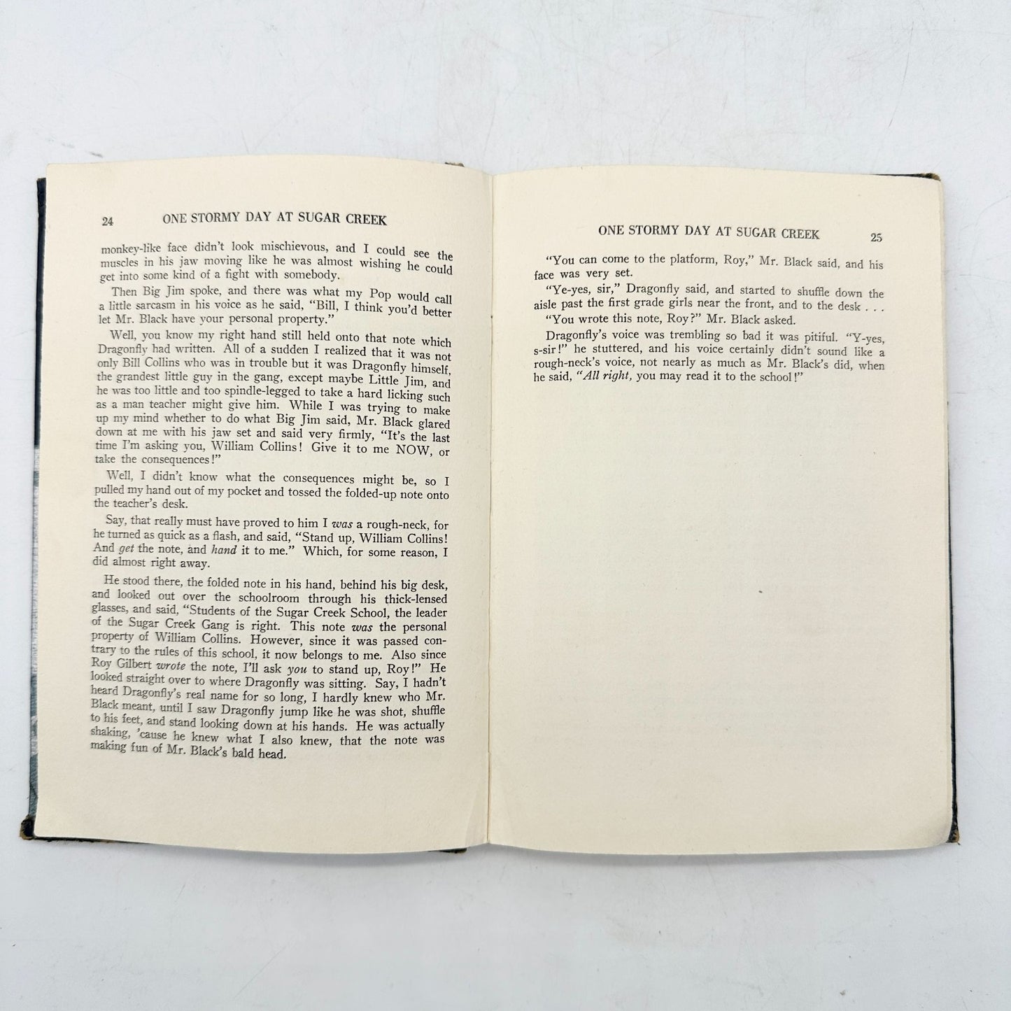 One Stormy Day At Sugar Creek By Paul Hutchens Hardcover 1946 Second Edition