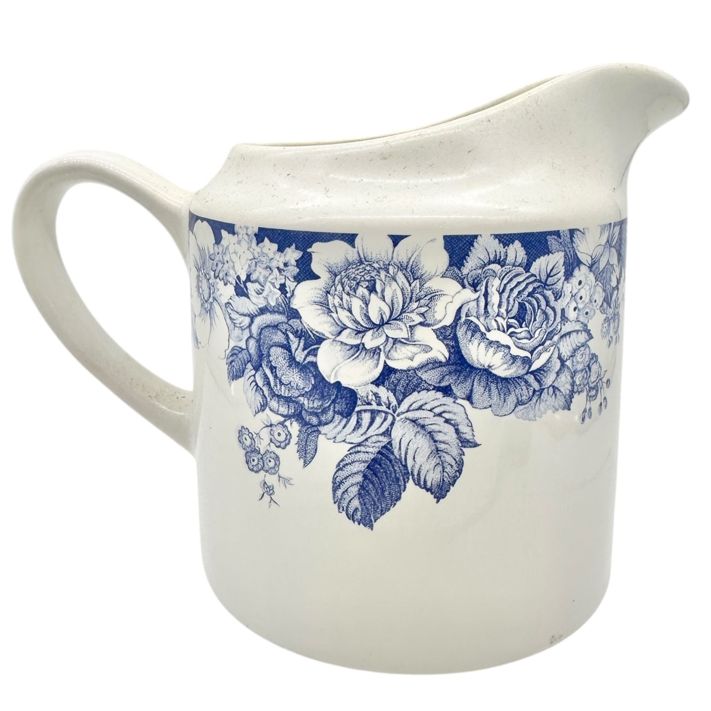 Nautica Bermuda Tablewares Creamer With Blue Floral Design Portugal Vintage