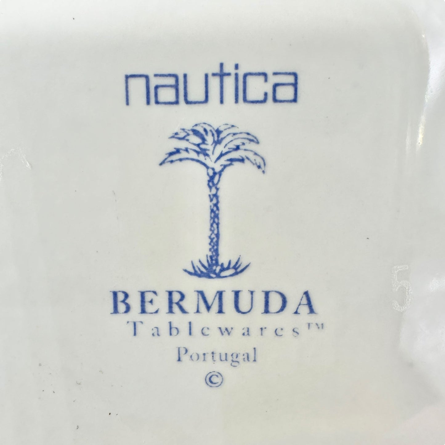 Nautica Bermuda Tablewares Creamer With Blue Floral Design Portugal Vintage